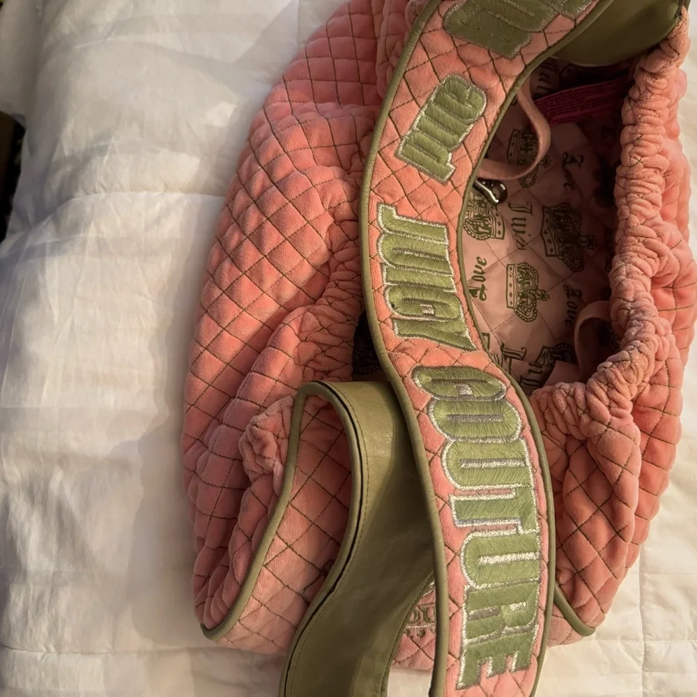 JuicyCouture pet bag vintage pink and green never used